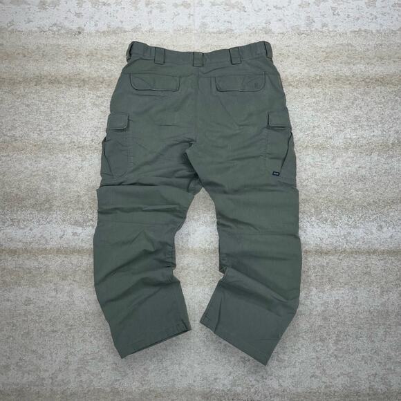 Vintage 5.11 Tactical Pants Olive Green Baggy Cargos Military Double Knees 90s - Picture 1 of 4